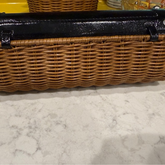 Michael Kors Black and Brown Wicker Handbag - Picture 4 of 4